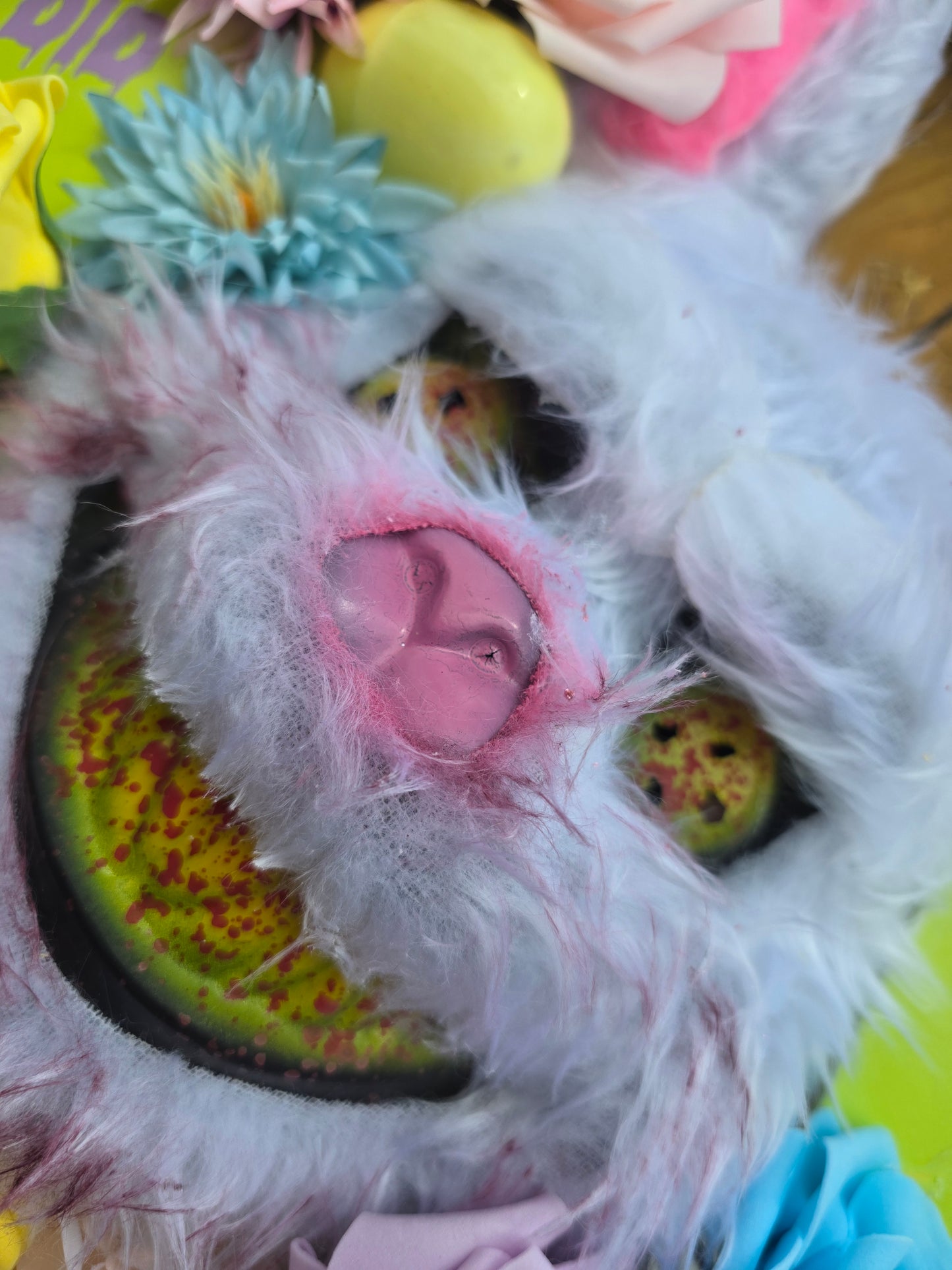 Creepy Cute Easter Bunny Wreath