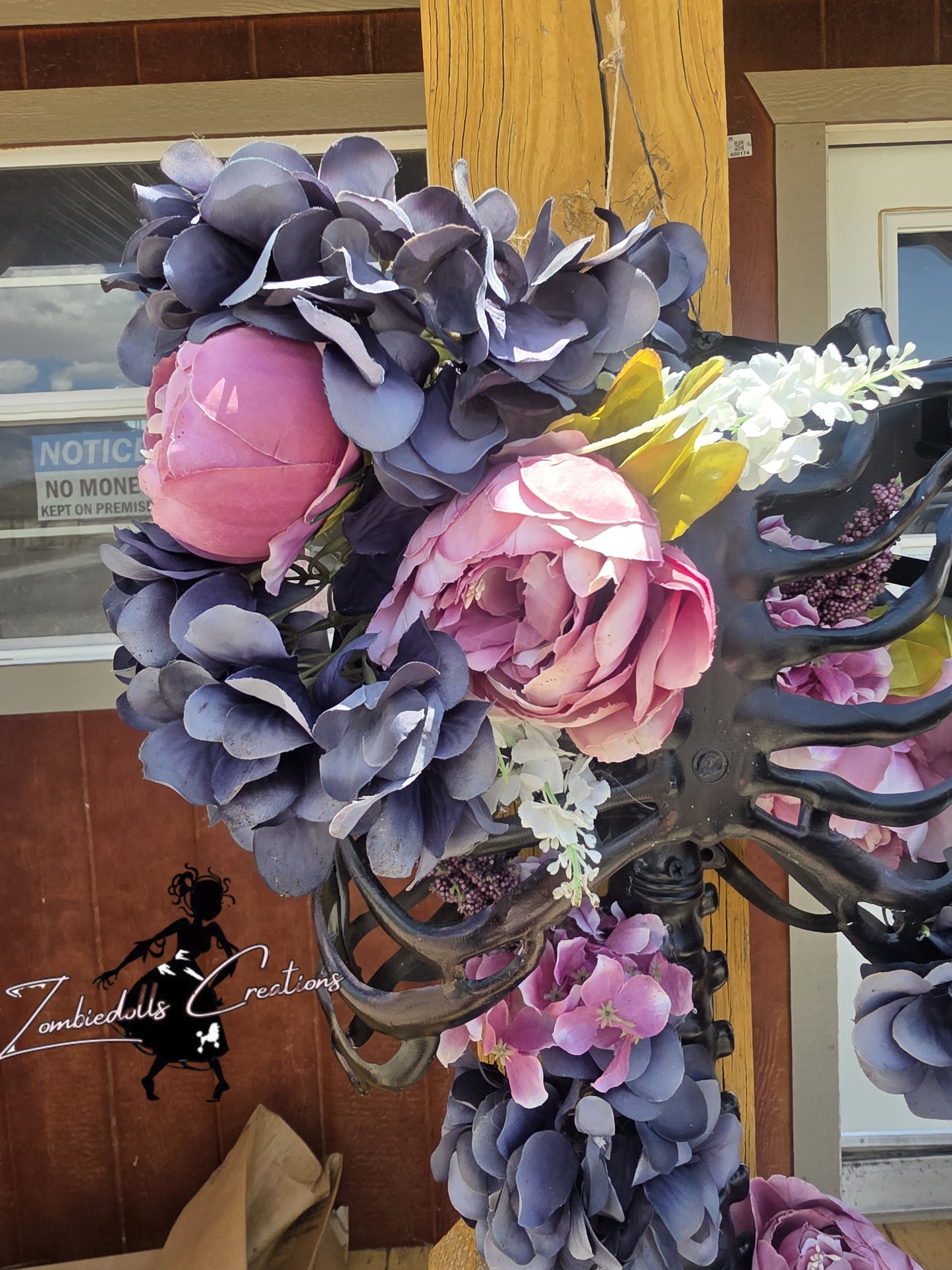Floral Gothic Ribcage – Dark Romantic Home Décor