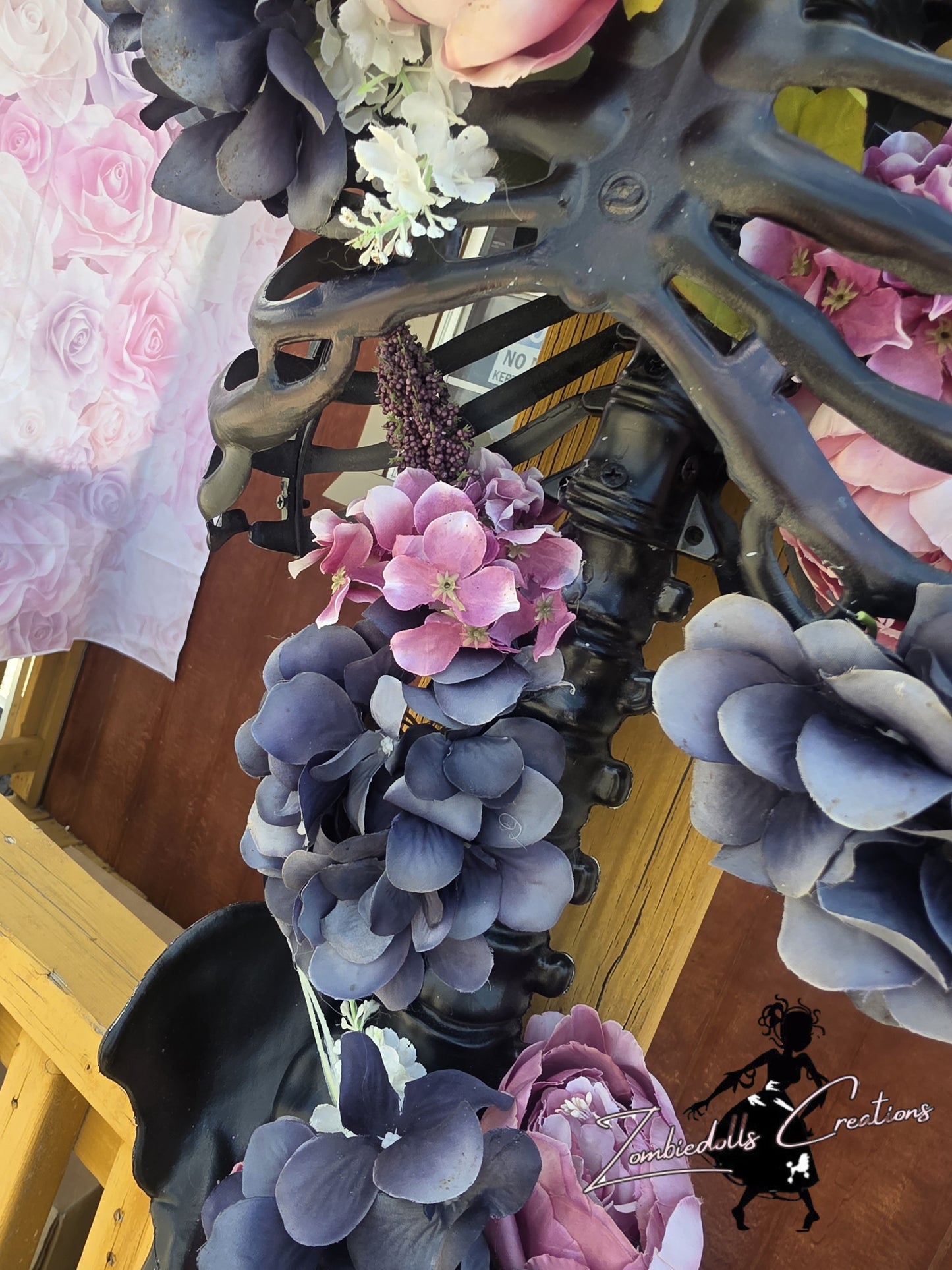 Floral Gothic Ribcage – Dark Romantic Home Décor