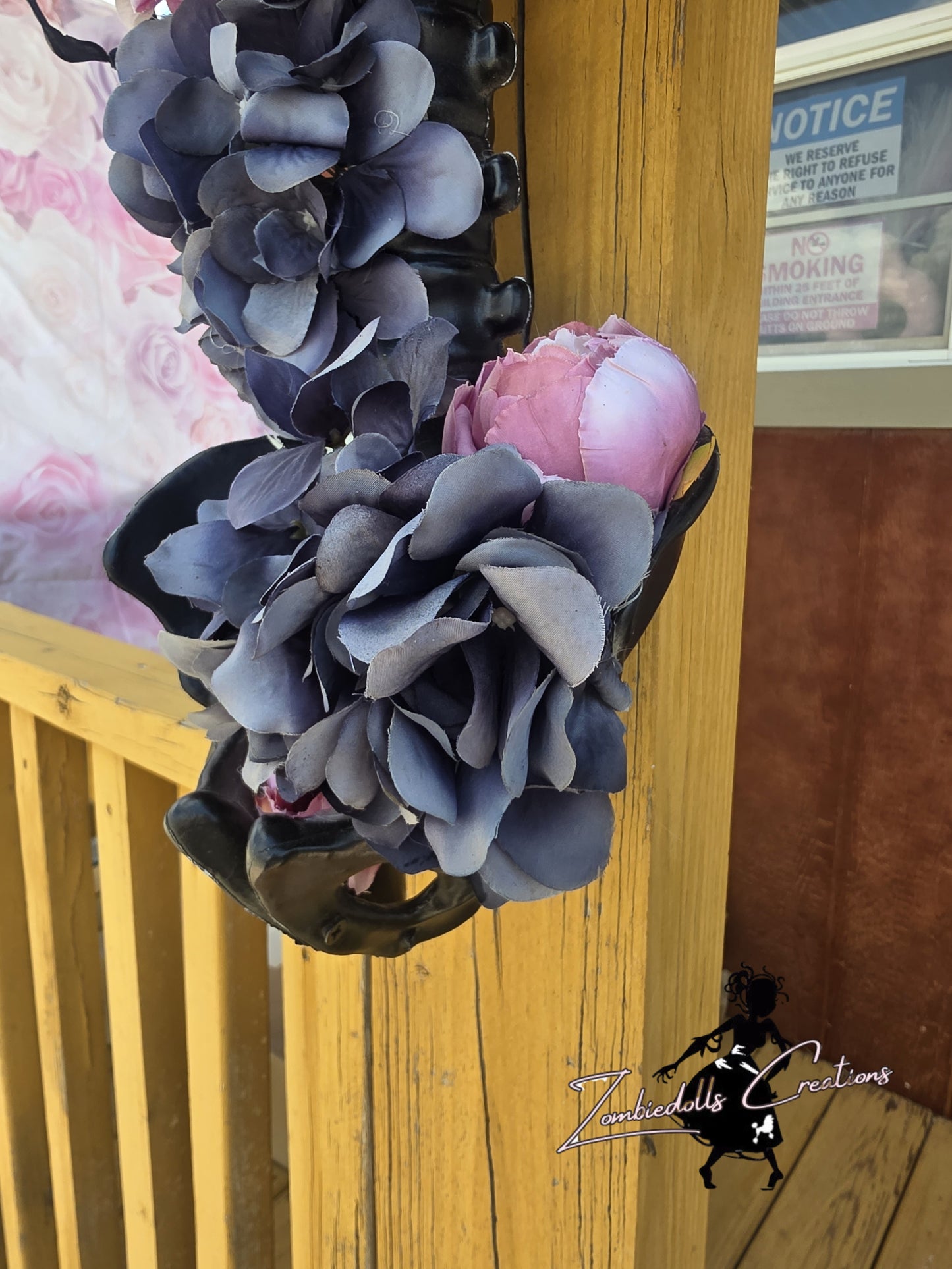 Floral Gothic Ribcage – Dark Romantic Home Décor