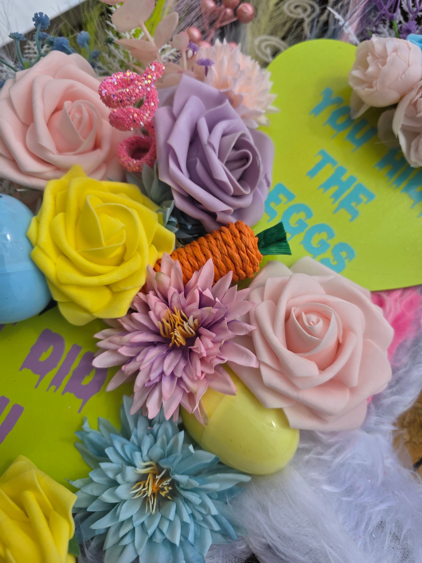 Creepy Cute Easter Bunny Wreath