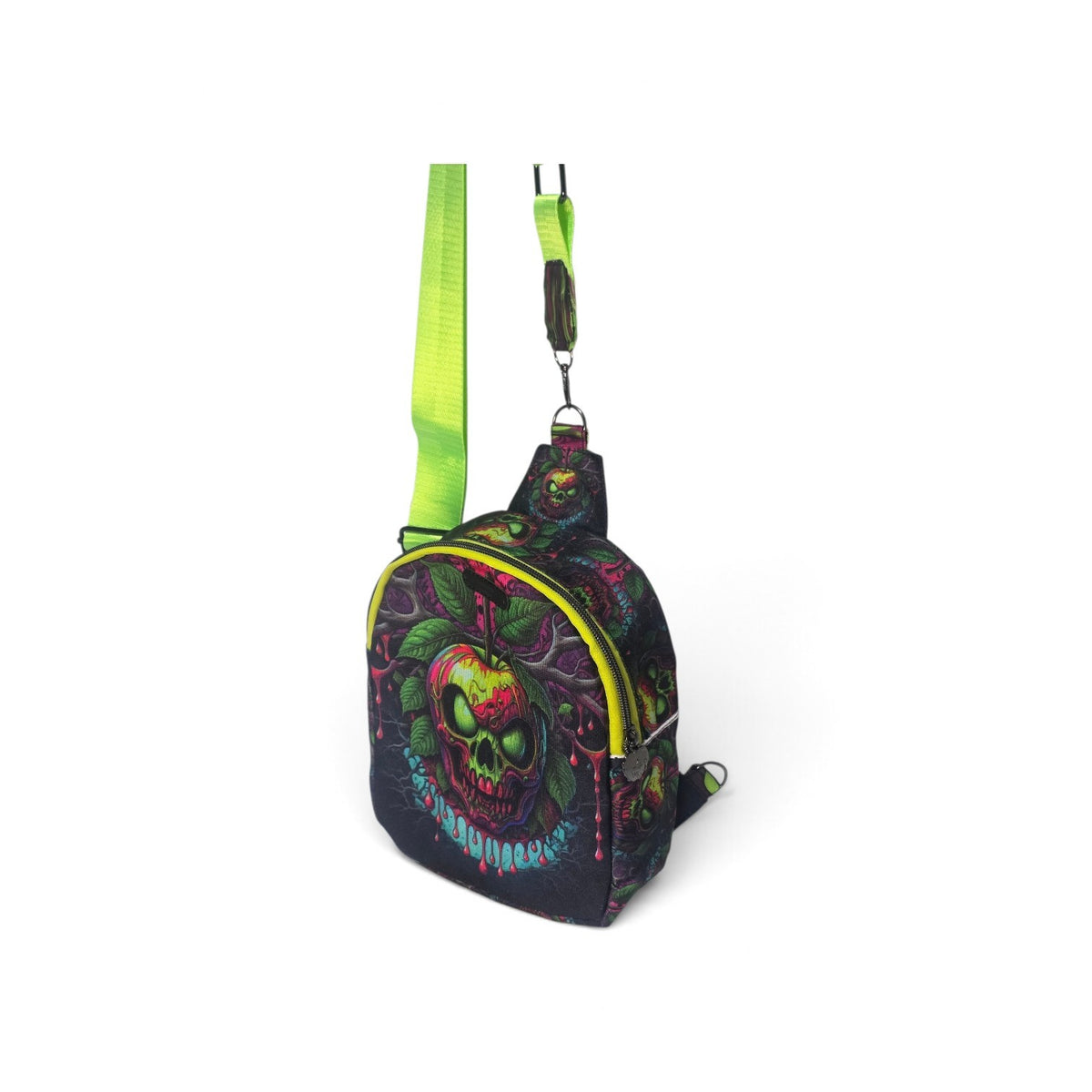 Poison Apple Skull 120 Mav Pack | Neon Gothic Mini Backpack