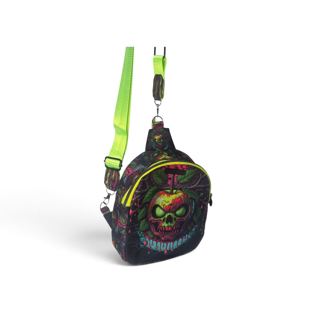 Poison Apple Skull 120 Mav Pack | Neon Gothic Mini Backpack