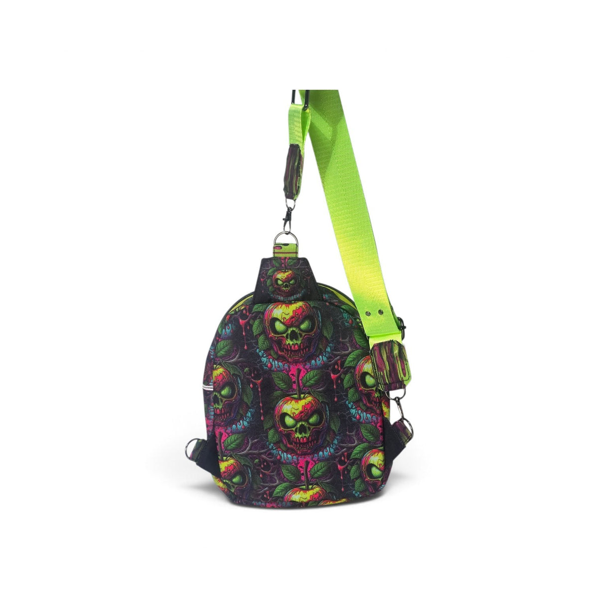 Poison Apple Skull 120 Mav Pack | Neon Gothic Mini Backpack