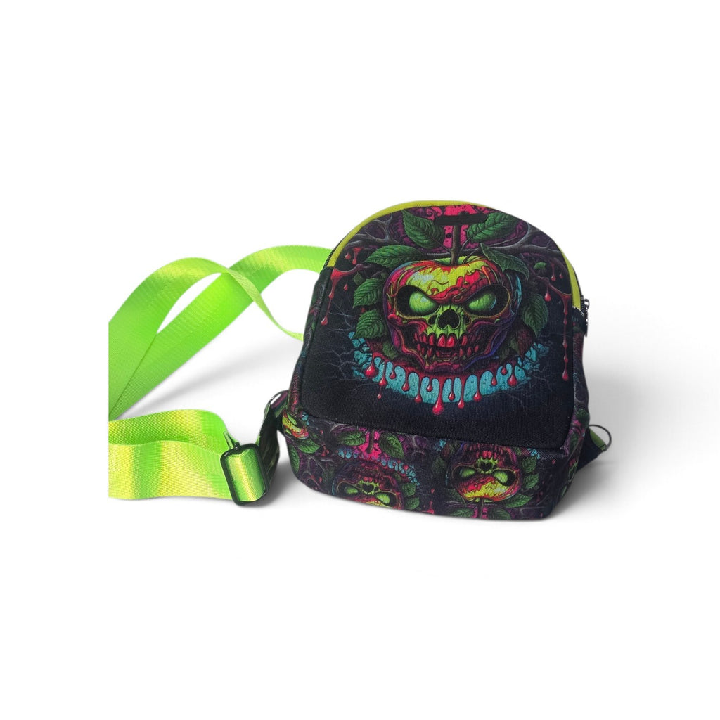 Poison Apple Skull 120 Mav Pack | Neon Gothic Mini Backpack