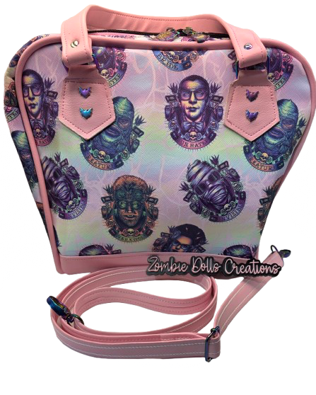 Pink Horror-Inspired Coleus Bowler with Crossbody Strap