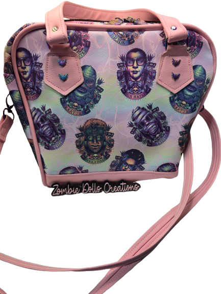 Pink Horror-Inspired Coleus Bowler with Crossbody Strap