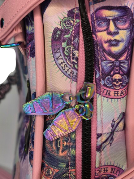 Pink Horror-Inspired Coleus Bowler with Crossbody Strap