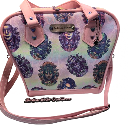 Pink Horror-Inspired Coleus Bowler with Crossbody Strap