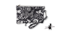 Horror Icons Black & White Wristlet Clutch