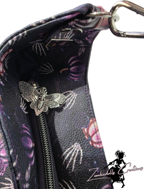 Midnight Moths Slouch Hobo Bag